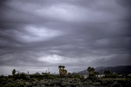 Storm clouds over the Oasis of Mara photo