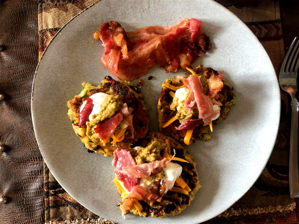 2021/365/262 Dressed Up Zucchini Pancakes
