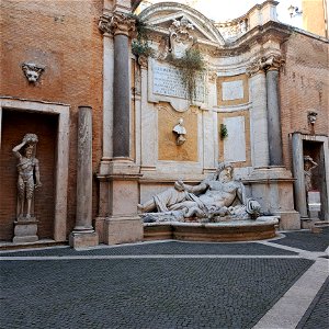 Full Marorio Fountain Capitoline Museum Rome Italy