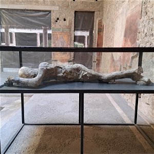 Cast with Skull and Teeth Villa of Mysteries Ruins Pompeii Italy