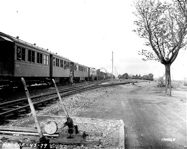 SC 170028 - French soldiers in railway cars ready to leave Tebessa, North Africa. 18 February, 1943. photo