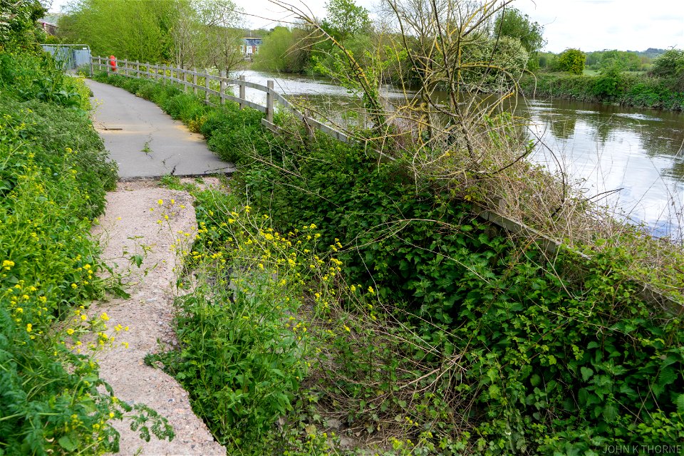 Footpath Collapse River Medway Aylesford & Sink Hole