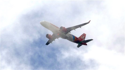Airbus A320-251N Air Malta 9H-NEC from Luqa (7500 ft.) into the clouds photo