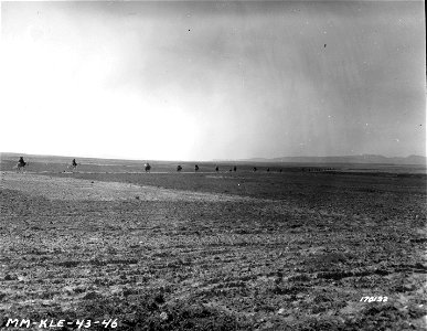 SC 170133 - A column of Moroccan Commando troops called "Goums" retreating from Sidi Bou Sid.