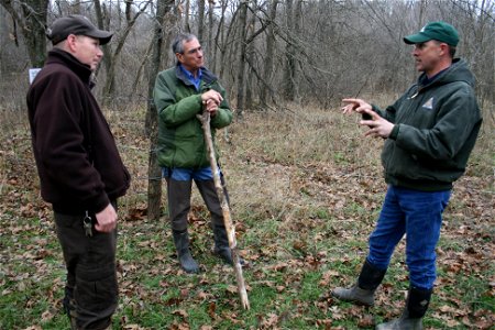 Regional Director Visiting with Missouri Department of Conservation Staff on Ozark Cavefish National Wildlife Refuge photo