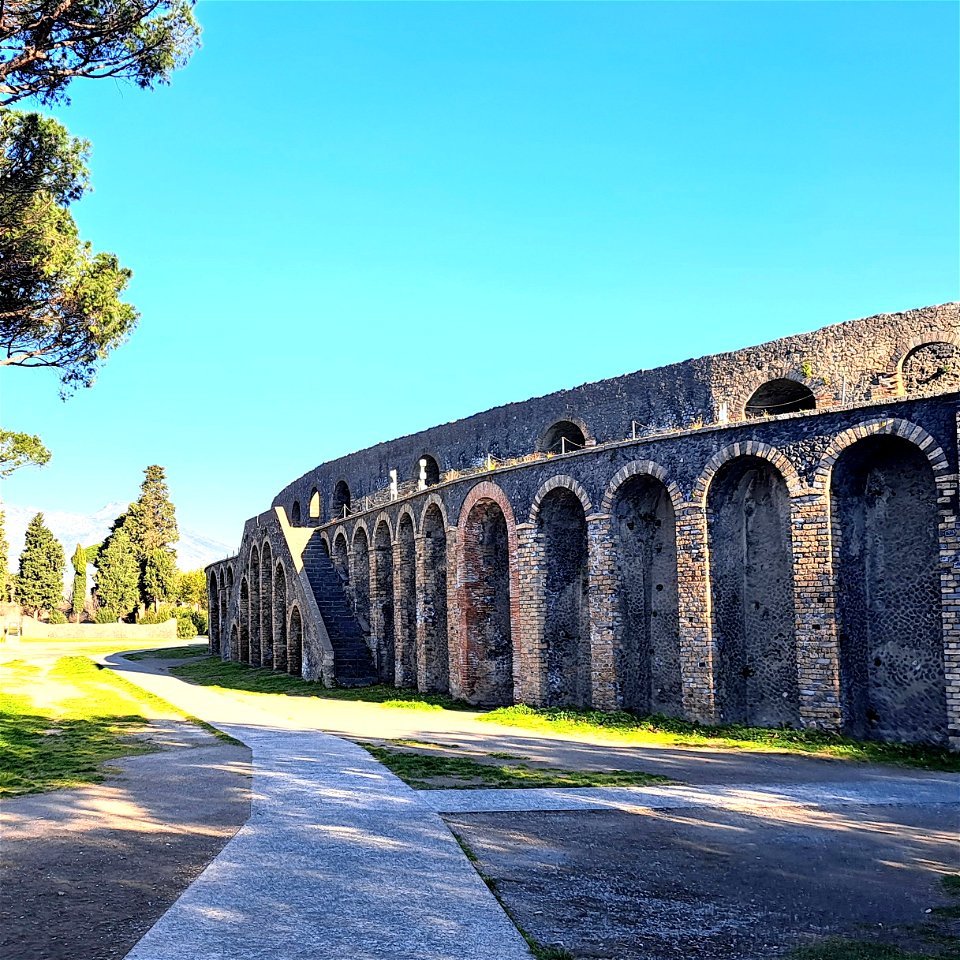 Outside Ampitheater Ruins Pompeii Italy
