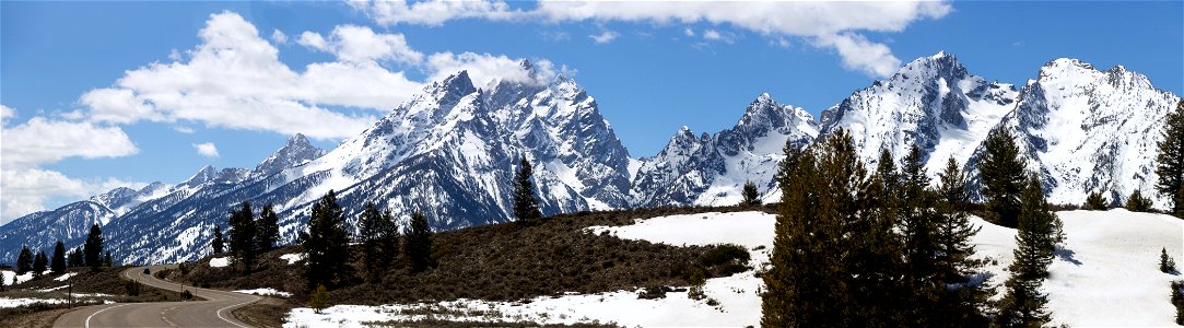 Teton Range Panorama Spring