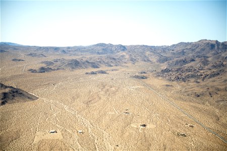 Aerial view of Joshua Tree National Park North Entrance