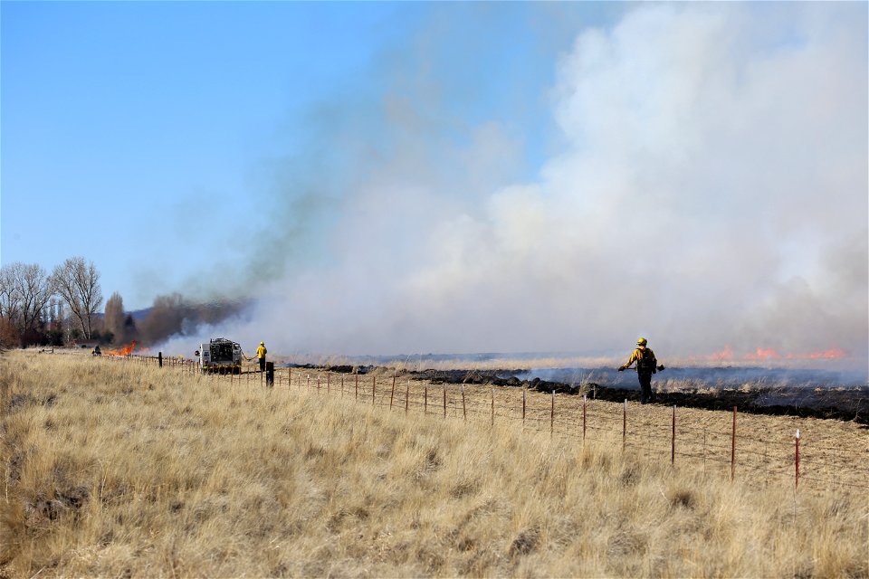Prescribed burn at Modoc National Wildlife Refuge