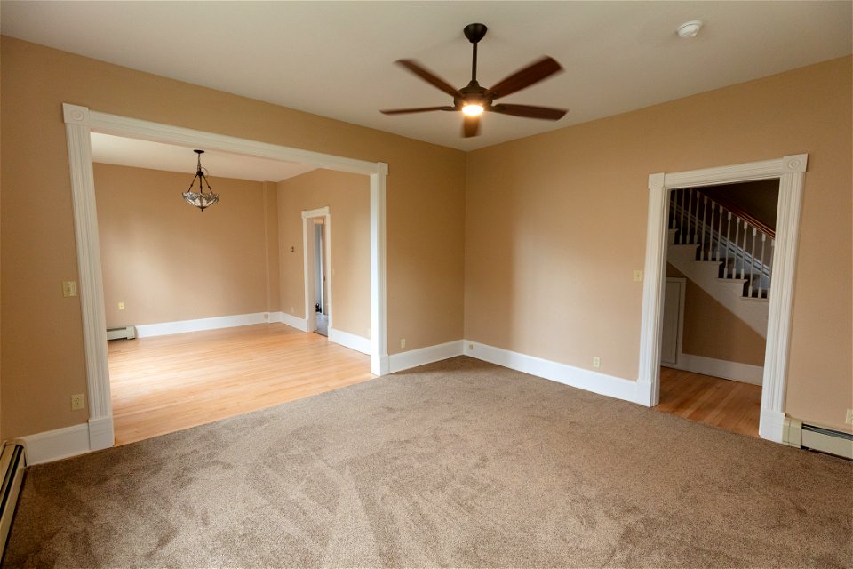 Housing improvement project goal 3 - Soap Suds Row housing: after living / dining room