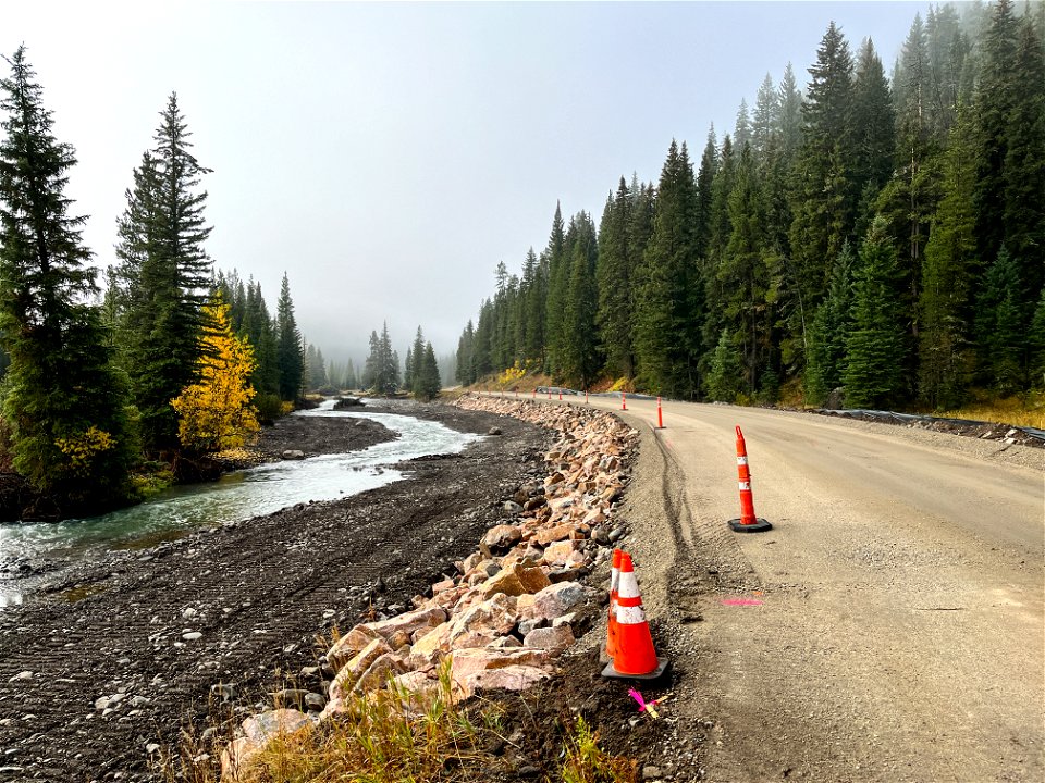 Northeast Entrance Road repair progress October 4, 2022 photo