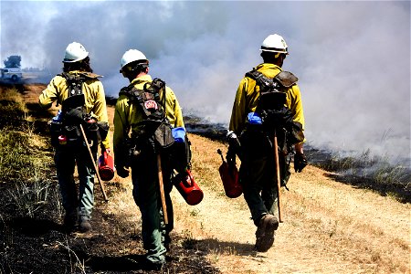 BLM’s Folsom Lake Veterans Crew perform RX Burn at Cosumnes River Preserve restoring critical habitat.