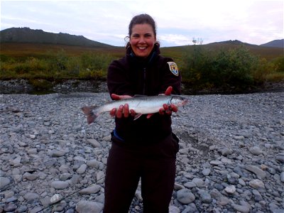 Jen's First Arctic Char on a Fly photo