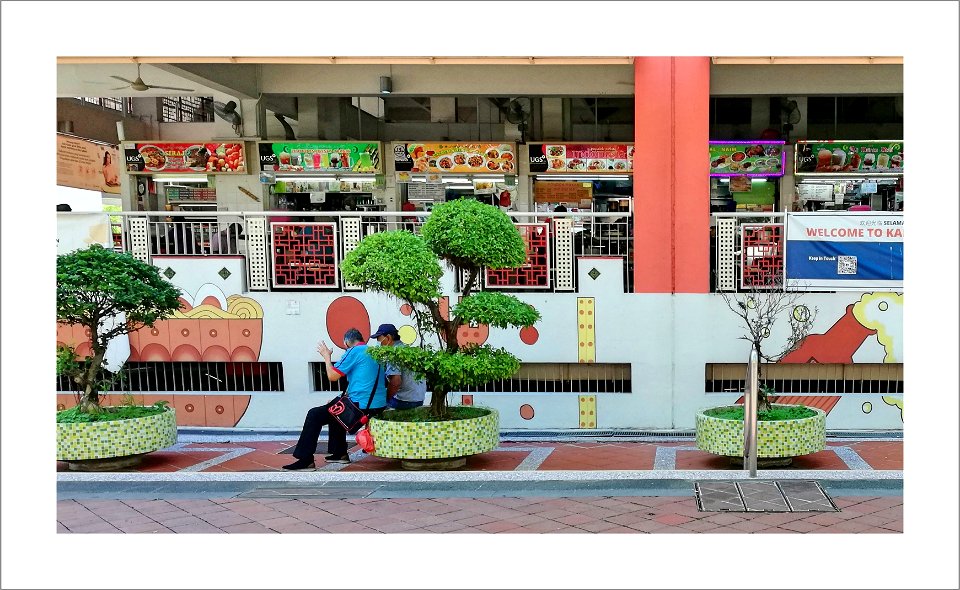 Colorful hawker centre