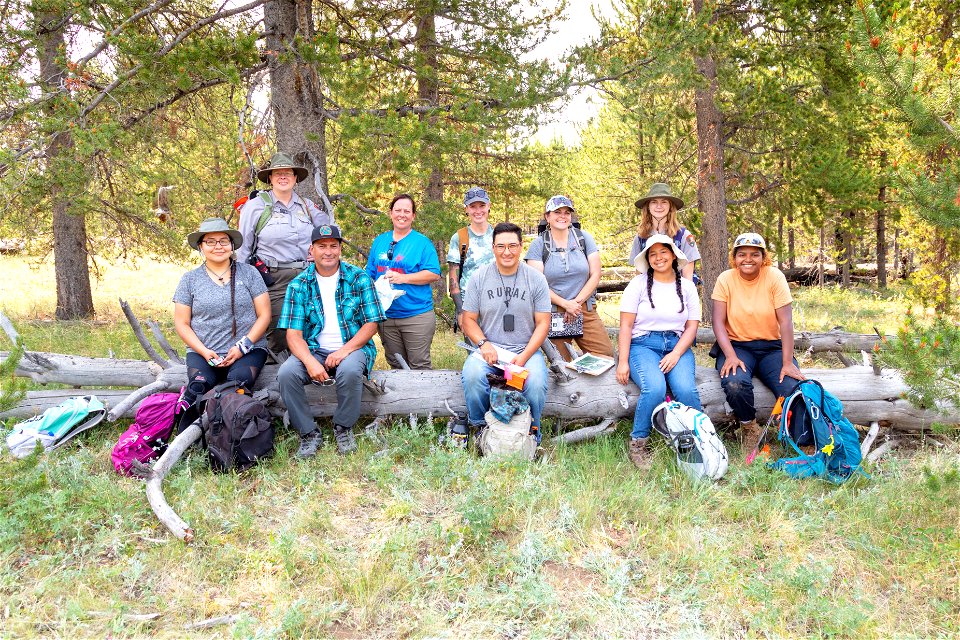 Salish Kootenai College Archaeology group with park archaeologists