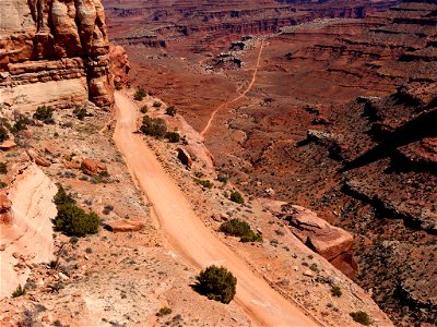 Shafer Canyon Road at Canyonlands NP in UT photo