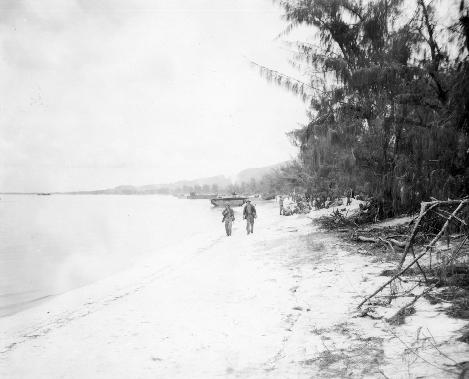 General view of beach. Saipan. June, 1944.