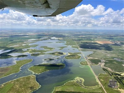 View from a Plane Somewhere over Platte, SD Lake Andes Wetland Management District South Dakota photo