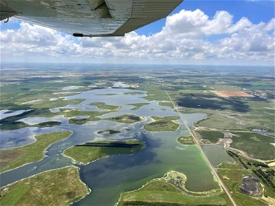 View from a Plane Somewhere over Platte, SD Lake Andes Wetland Management District South Dakota