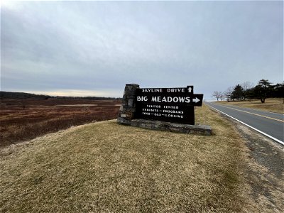 Big Meadows Sign Thawed photo