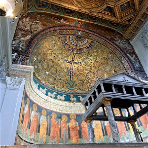 Gold Mosaics Basilica of St Clement Rome Italy