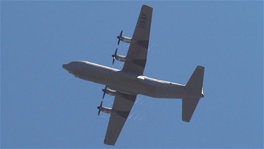 Lockheed C-130J-30 Hercules 11-5738 USAF back to Ramstein Airbase (8000 ft.)