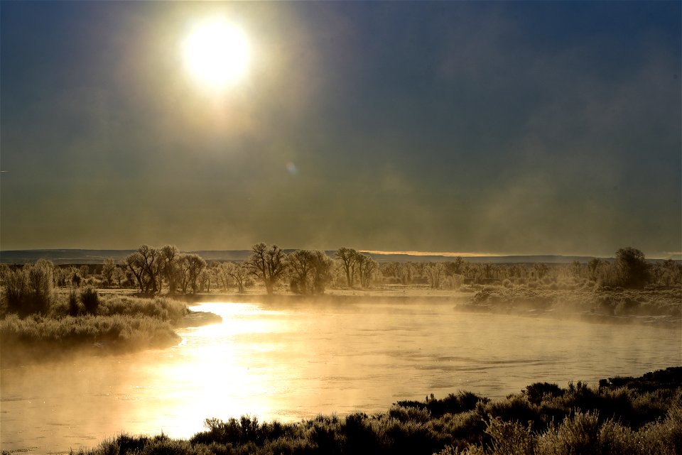 Frosty sunrise at Seedskadee National Wildlife Refuge