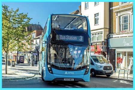 YX17NEO Arriva on strike but still running service 3 from Maidstone Town to Maidstone Hospital.