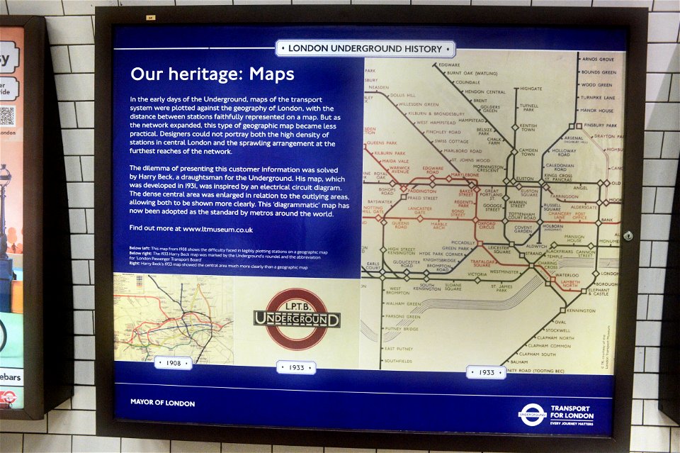 Underground heritage poster: Maps