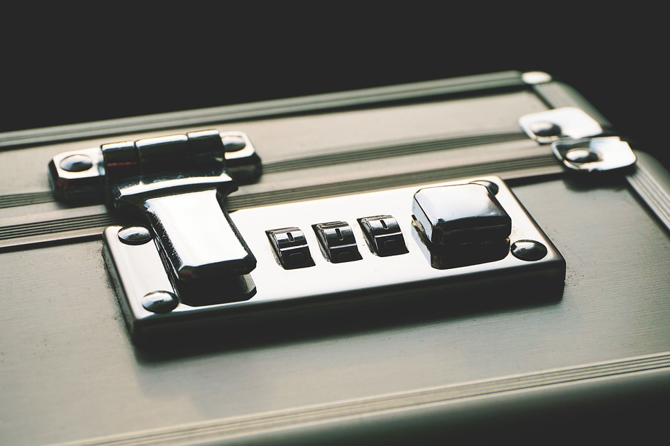 Combination Lock on Briefcase