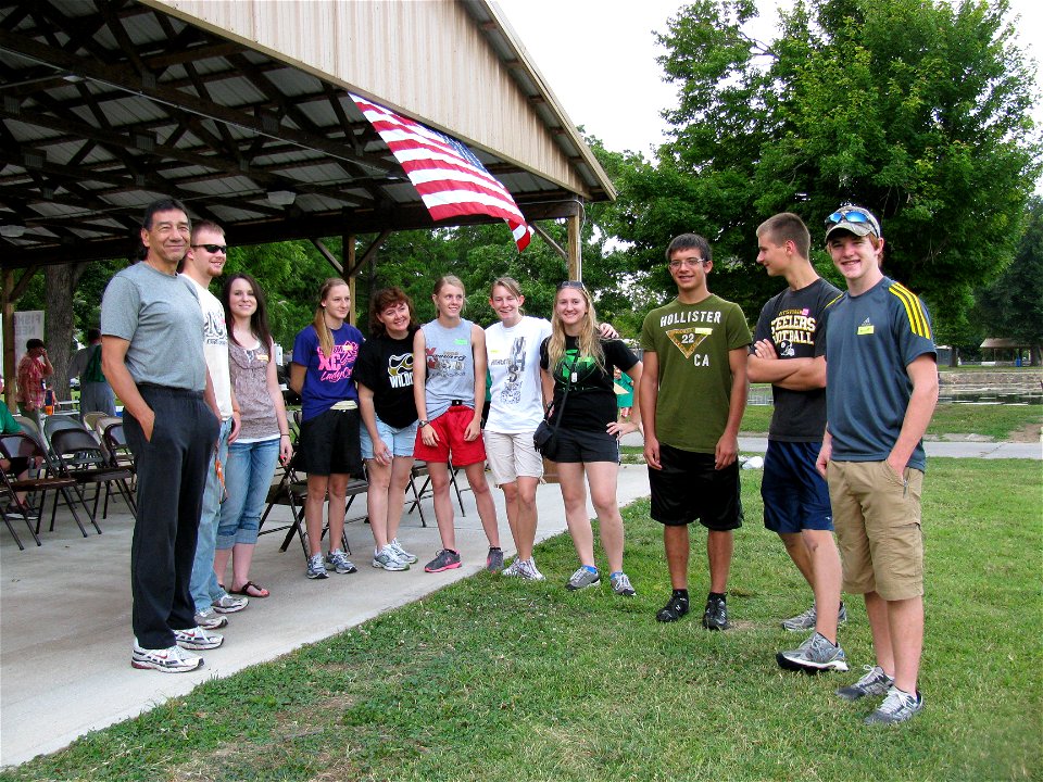 Volunteers from the community lend a helping hand.