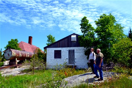 Refuge Manager Sara Siekierski and Tribal Council Member Mike LaFernier at Huron National Wildlife Refuge