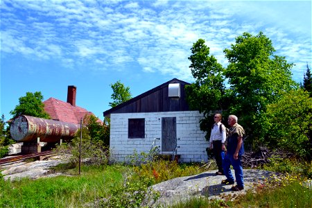 Refuge Manager Sara Siekierski and Tribal Council Member Mike LaFernier at Huron National Wildlife Refuge photo