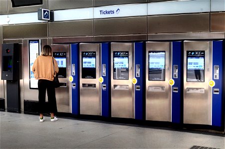 New style ticket machines at Nine Elms