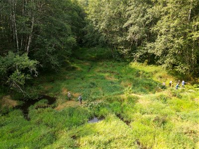 202108-FS-GPNF-Beaver analog dam project at Woods Creek 03 photo courtesy of Cascade Forest Conservancy.
