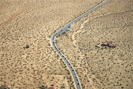 Aerial view of Joshua Tree National Park West Entrance