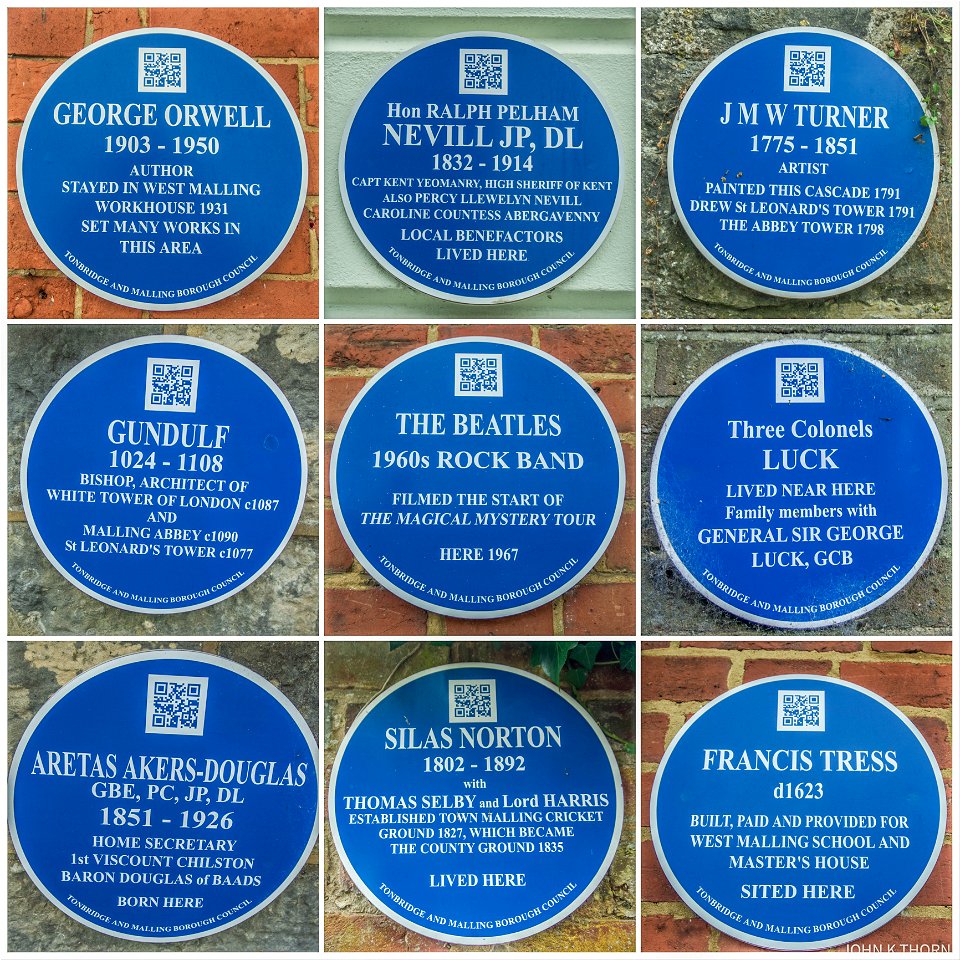 WEST MALLING KENT. Some of the people who lived in and visited the town.