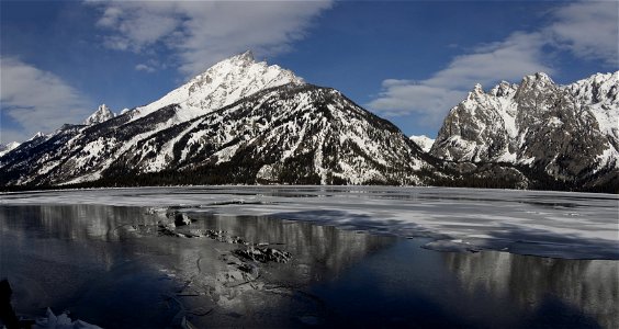 Jenny Lake Spring Thaw Panorama