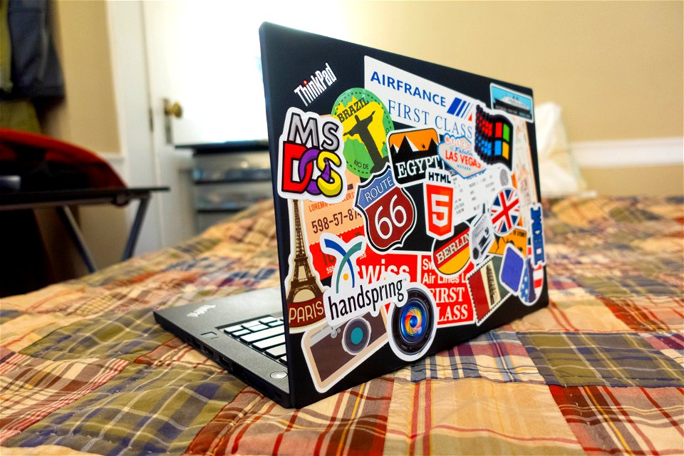 Sticker bombed ThinkPad!