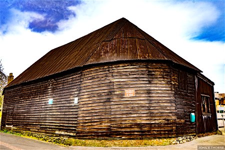 Wooden Barn Cast Iron Roof photo