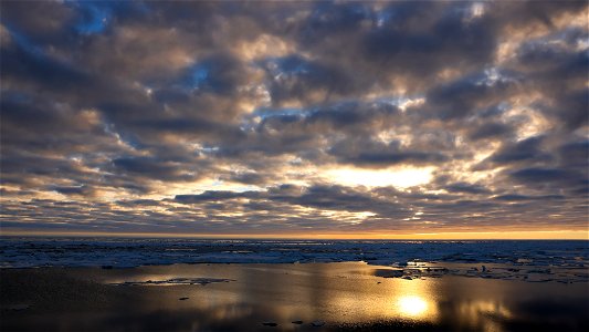 Clouds and ice on the Chukchi Sea photo