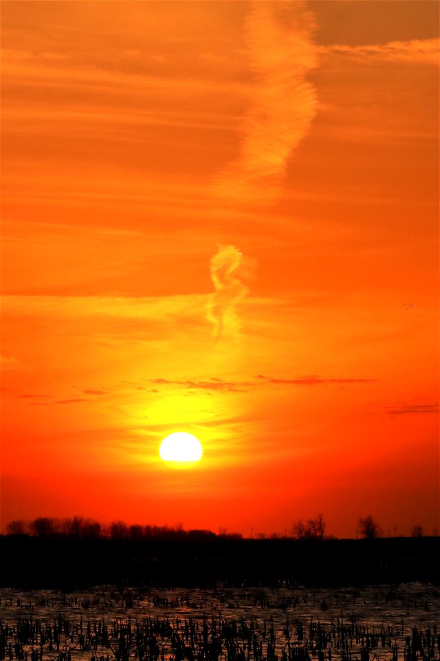 Sunset at Huron Wetland Management District South Dakota