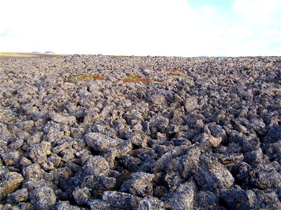 Basaltic lava flow photo