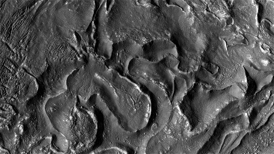 Fretted Terrain-Like Aprons near Reull Vallis photo
