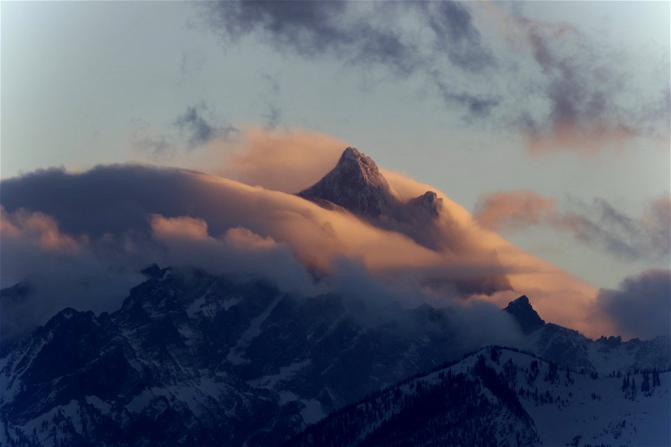 Winter Sunset from Jackson Lake Overlook