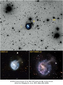 A giant umbrella-like stellar stream around the tidal ring galaxy NGC 922 photo