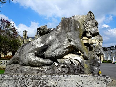Preston Hall Aylesford Lion Statues photo