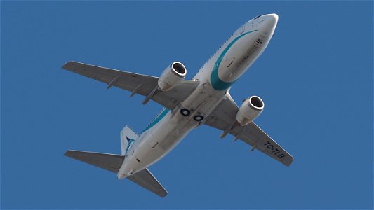 Boeing 737-4Q8 TC-TLB Tailwind Airlines from Antalya (7600 ft.)