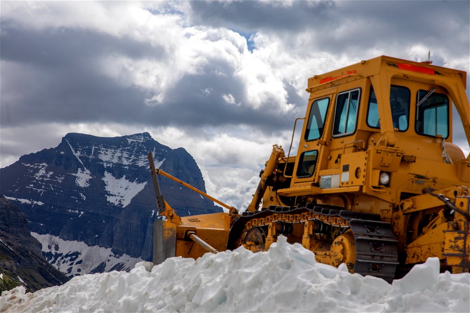 Snowplows at Logan Pass photo