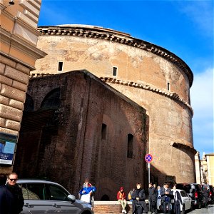Behind Pantheon Rome Italy